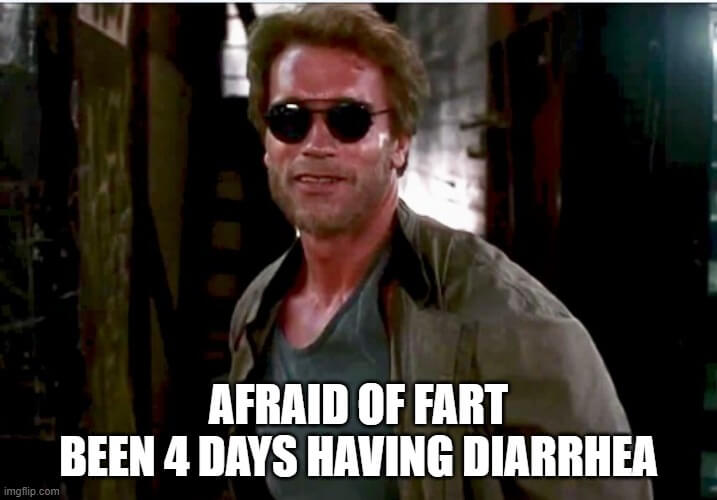afraid having diarrhea
