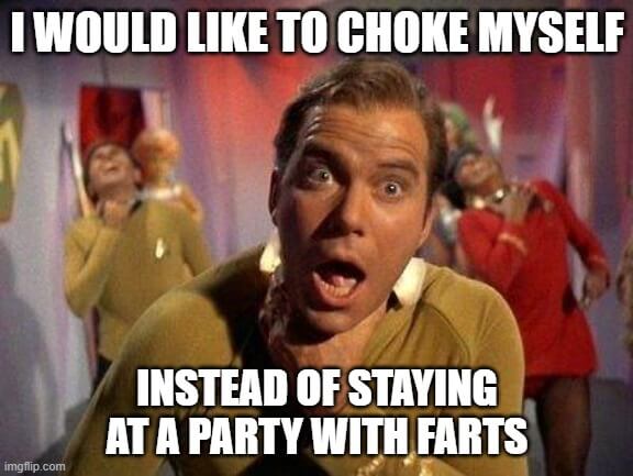 farts in party choking neck meme