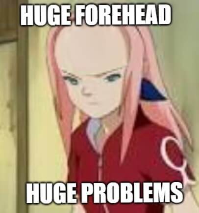 huge big forehead meme