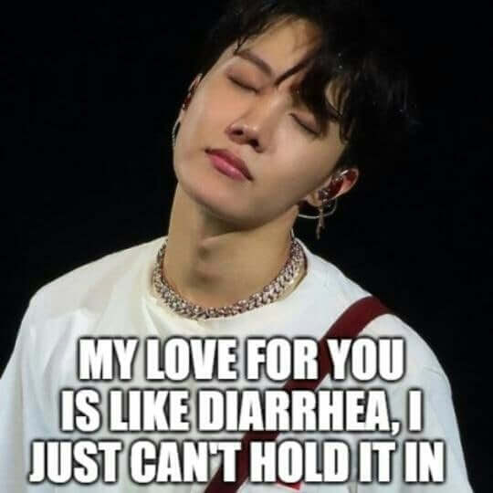 my love for you is like diarrhea meme