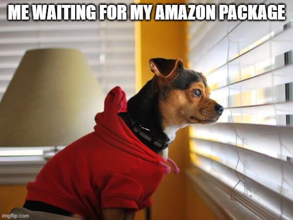 amazon delivery waiting meme