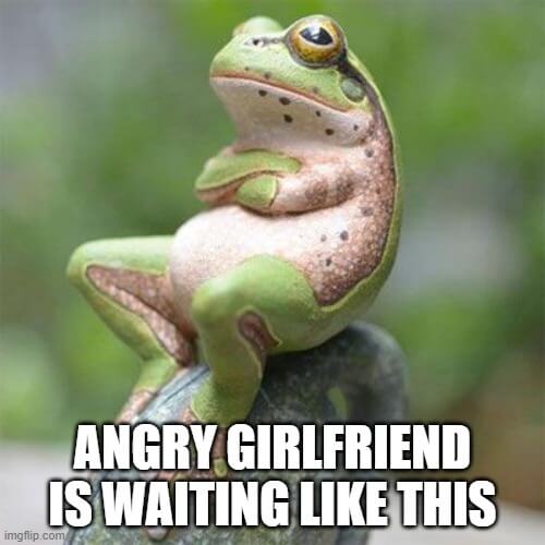 angry girlfriend is waiting meme