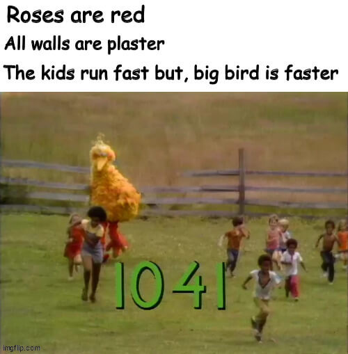 big bird is faster meme
