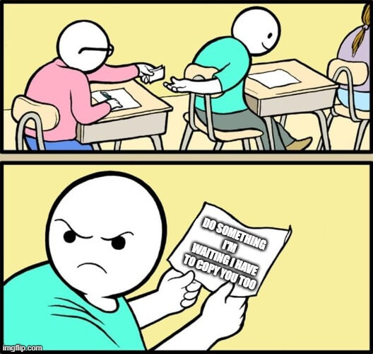 exam cheating do something meme
