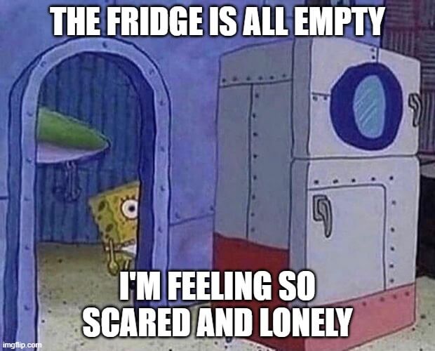 felling lonely and scared meme