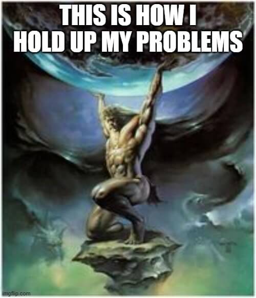 hold up your problems meme