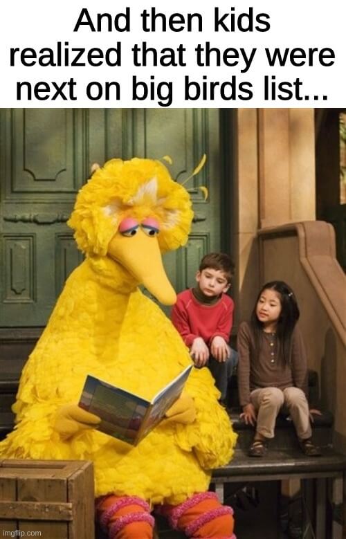 kids big bird meme