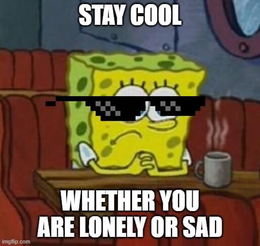 stay cool in lonely meme