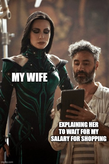 waiting for explanation by wife meme