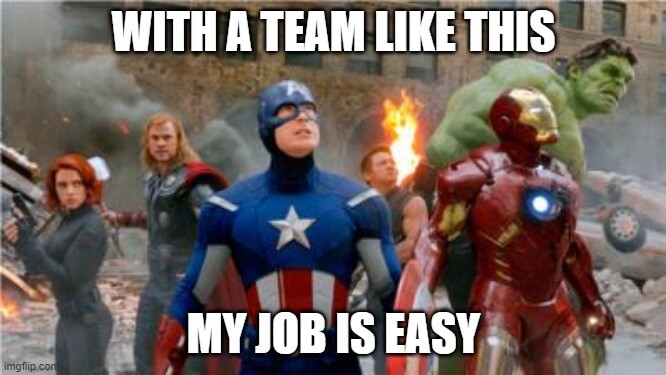 avenger teamwork meme