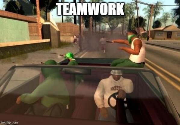 childhood gta teamwork meme