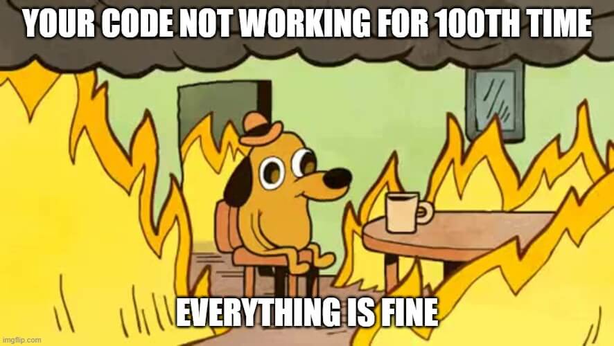 coder everything is fine meme