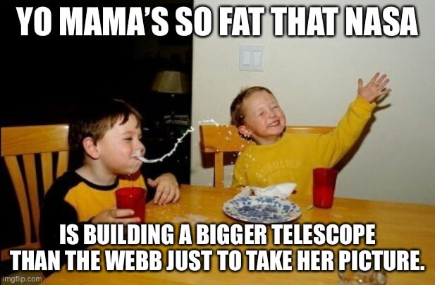 mama so fat kids laughing meme