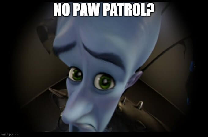 paw patrol megamind meme