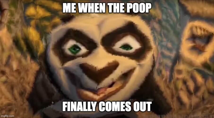 poop finally comes out