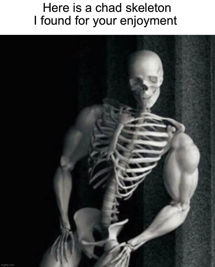 chad skeleton meme