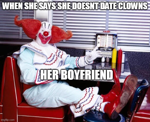 clown boyfriend meme