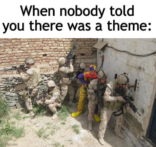 clown in army meme