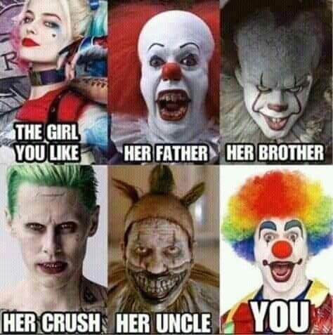 family of clown meme