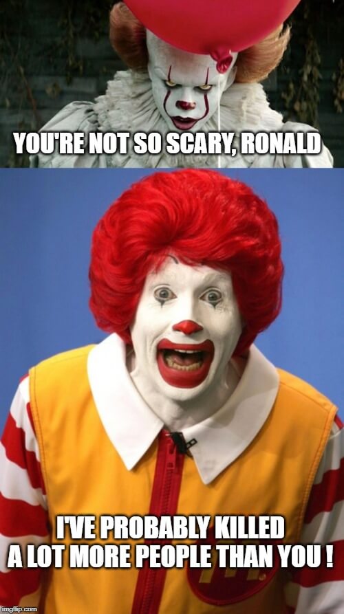 scary ronald clown meme