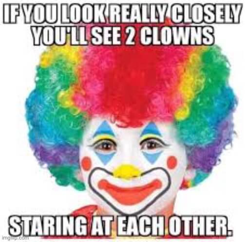 ugly clown makeup meme