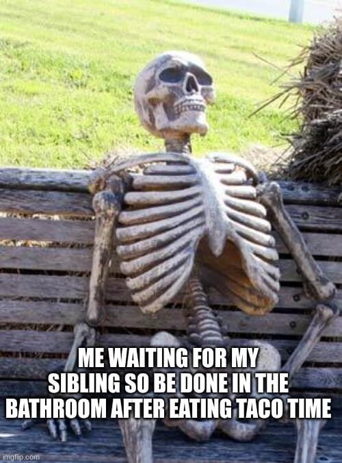 waiting skeleton memes