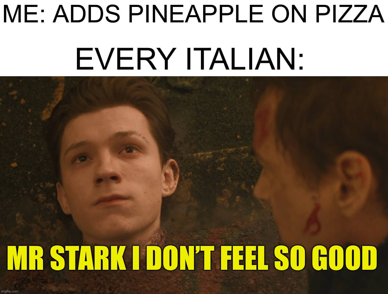 add pineapple on pizza meme