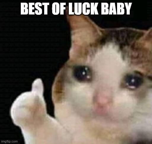 best of luck baby thumbs up meme