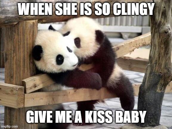 give me a kiss baby meme