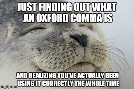 just finding out what an oxford comma meme