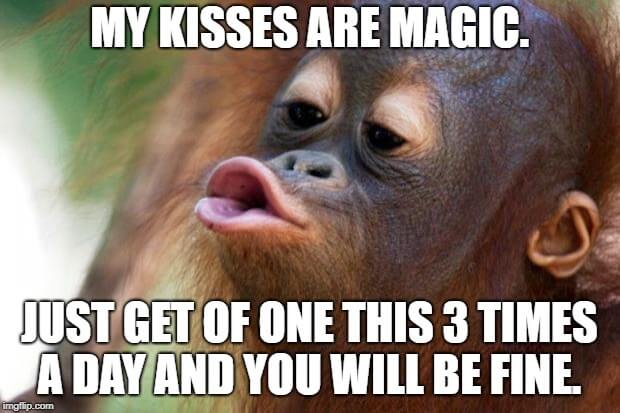 my kisses are magic kiss meme
