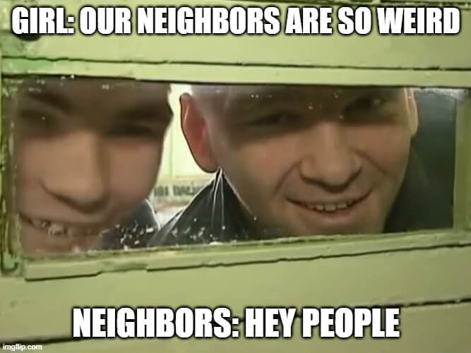 our neighbor suspicious meme